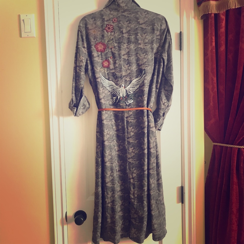 Custom button up shirt dress 🕊